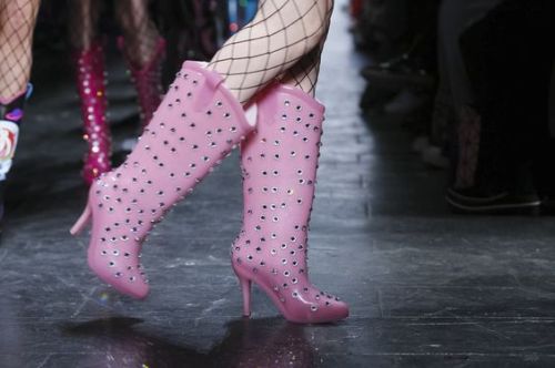 fashionpaprika: missvictorialee: Boots from Jeremy Scott, Fall 2016 RTW  barbie boots