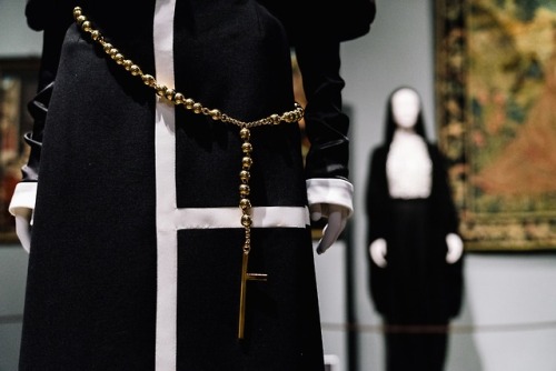 Thom Browne Fall 2011 and Fall 2014 on view at the“Heavenly Bodies: Fashion and the Catholic I