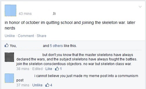 estando:  no war but the skeleton class war 