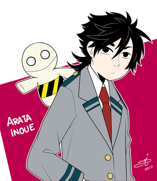 I never really got into BNHA, but it was very fun thinking about an OC! This is Arata Inoue, his her