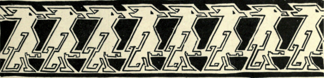 A row of stylized birds. Design and construction. 1913. Internet Archive