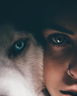 A girl and her Wolf.