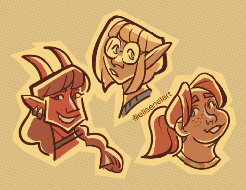 Testing out a more loose style with fantasy high charas