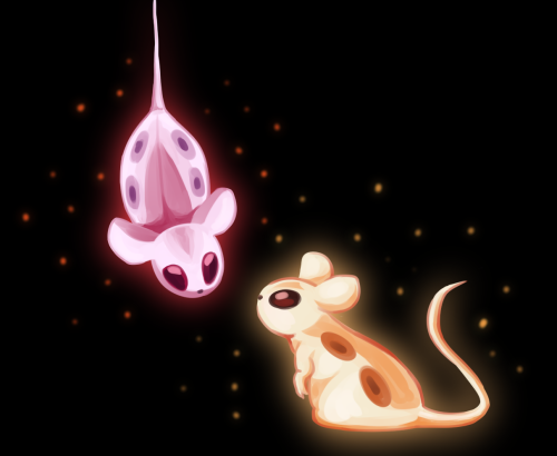  Rain World Art Month Day 8 - Lantern Mice