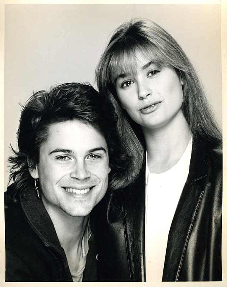 indypendent-thinking:  Rob Lowe &amp; Demi Moore publicity photo for St. Elmo’s