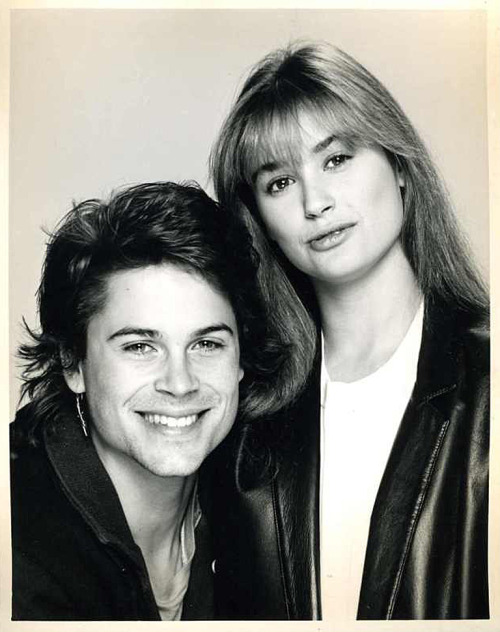 indypendent-thinking:  Rob Lowe & Demi Moore publicity photo for St. Elmo’s Fire (1985)  (via http://www.pinterest.com/camdesigns/)