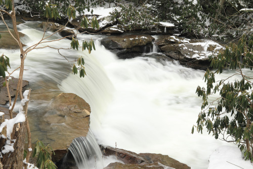 A mid-Winter dip in the jet stream left its lovely if ephemeral mark on Deckers Creek this morning. 