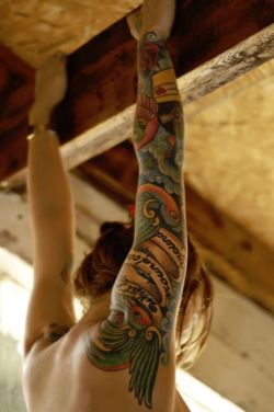 tattooedbodyart:  Awesome Cat Tattoos: Cat