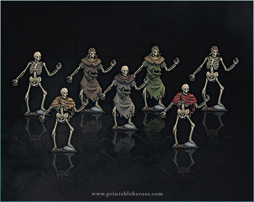 Just added a bunch of Skeleton paper miniature and virtual tabletop token files that are now availab