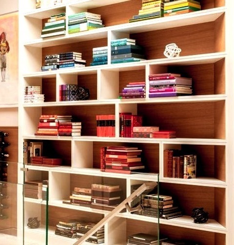 Contemporary Living Room In BostonExample Of A Large Contemporary Loft-style Living Room Library With