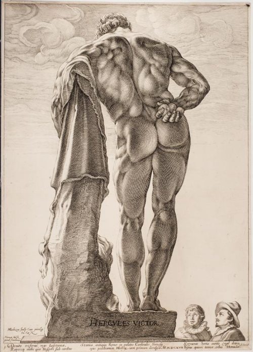 amare-habeo:Hendrick Goltzius (Dutch-German, 1558-1616)Hercules Farnese, 1592Copperplate engraving, 