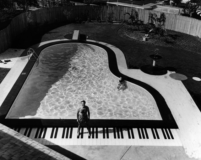 Liberace’s piano shaped pool