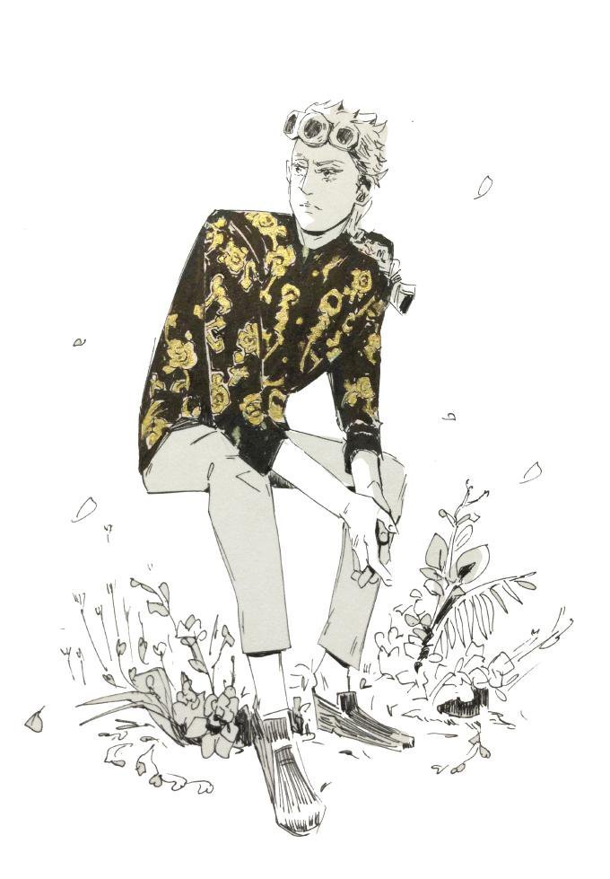 seventypercentethanol:  ink sketches. I love jojo! 