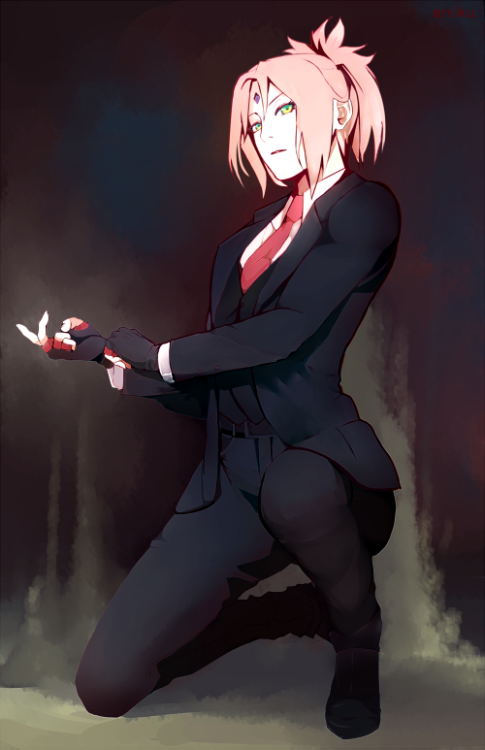 arriku:Ok but what about Sakura in a suit