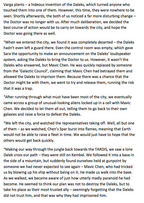 021 The Daleks’ Masterplan by Terry NationIllustrated by thewindflowermadegreenagain“Thi