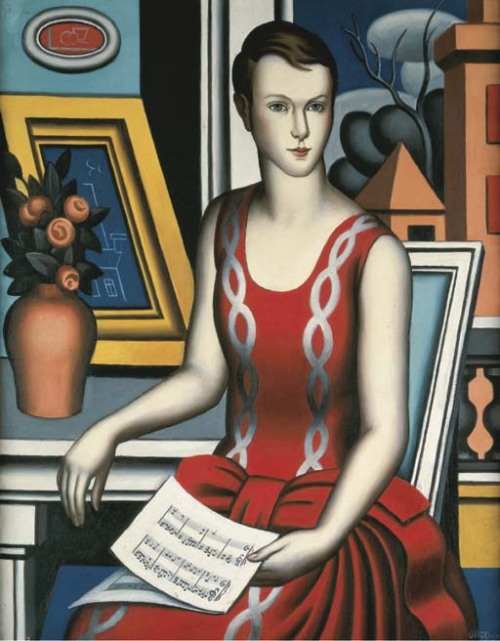 artist-metzinger:Jeune fille à la partition, 1927, Jean Metzinger