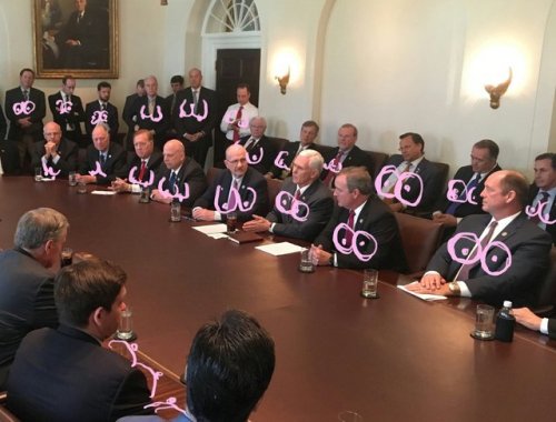 whatareyoureallyafraidof:    This is how the Internet will meme you if you debate maternity benefits for the new health care bill without a single woman in the room.  I found this on Twitter, and laughed like an idiot. Yes, sometimes I am 13 years old