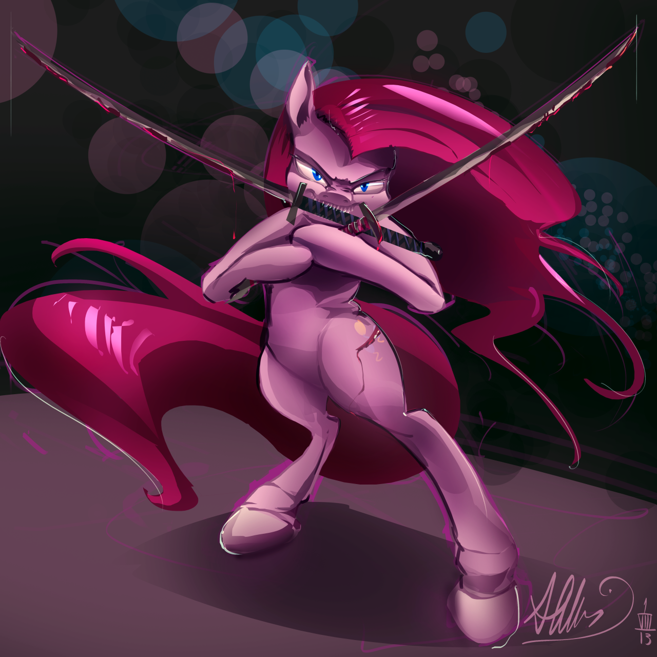 theponyartcollection:  Pinkamena Samurai v2 by ~Alumx