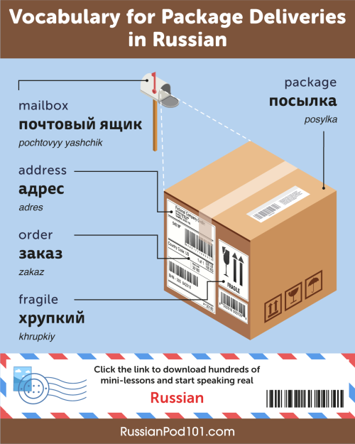 Are you ready to send or get your Package Deliveries in Russian? P.S. Learn Russian with the best FR