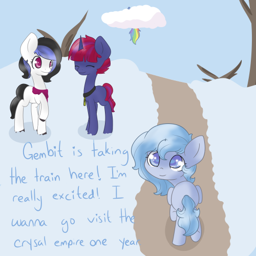 askbubblepop:  Featuring : Azure Calamity Oreo  D'aww <3