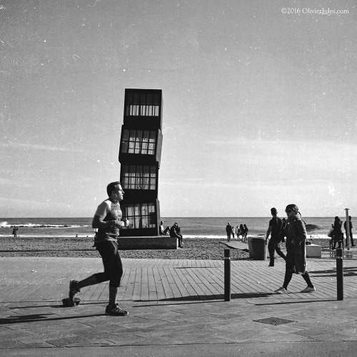 Jogging in Barceloneta