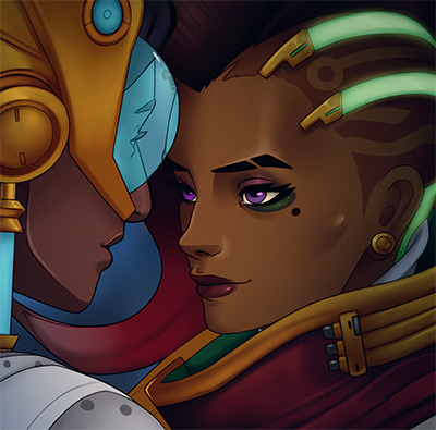 albarquq:Festive fanart feat. Sombra and Symmetra! :D