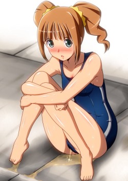 thatonehentaipeefetish:nothing like peeing through a swimsuit