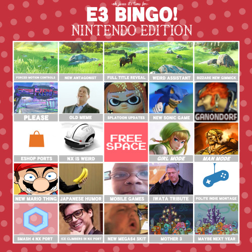 skullomania: MY E3 BINGO CARDS ARE DONE!!! The Best/Worst Religious Holiday deserves the The Best/Wo