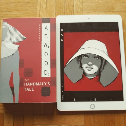 I finally finished The Handmaid&rsquo;s tale and tried to get use to procreate tool ✏ . . . . . 