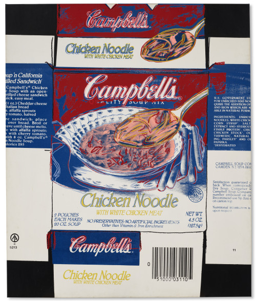 Andy Warhol (American, 1928-1987), Campbell’s Soup, 1986. Acrylic and silkscreen ink on canvas