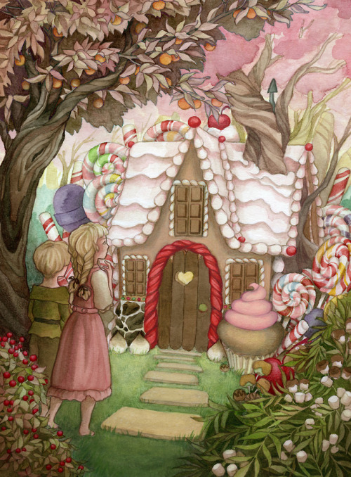 Illustration Of Hansel And Gretel. I've Been Meaning To Paint It For A While, Put I Put It Off Because