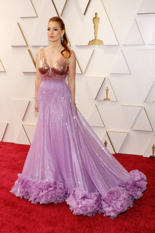 dinah-lance: Jessica Chastain attends the 94th Annual Academy Awards at Hollywood and Highland on Ma