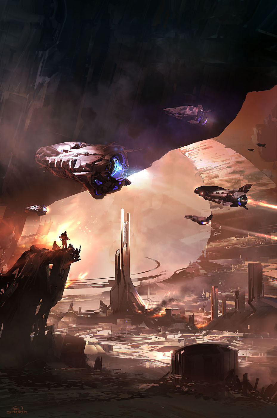 cinemagorgeous:  Concept art for the HALO universe by artist Nicolas Bouvier. You