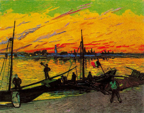 Coal Barges  -  Vincent van Gogh 1888Coal Barges  -  Vincent van Gogh 1888Post-impressionism