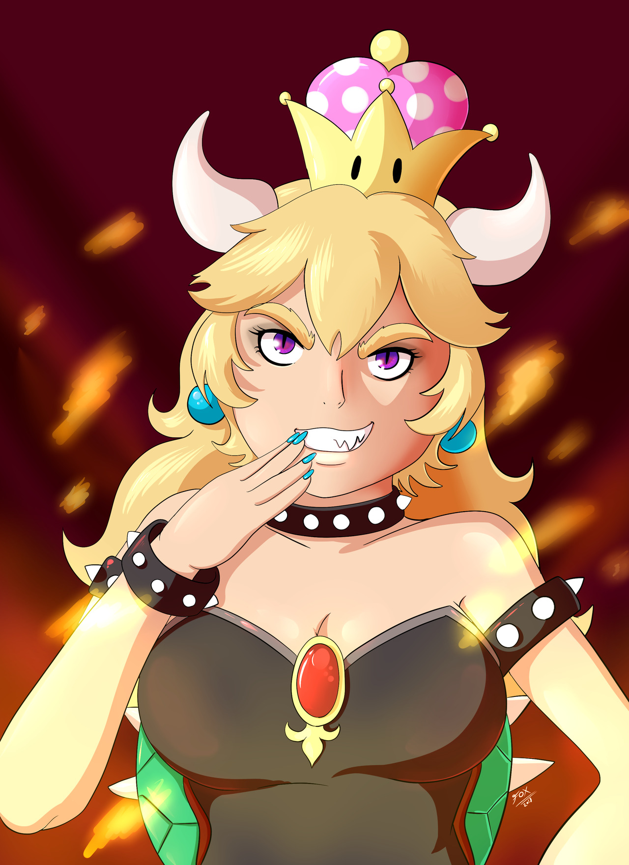 f0x-b0y:  There i drew Bowsette in both version. Im not super proud of these so i