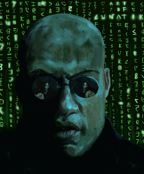 In anticipation of the new matrix, i painted this piece, shame laurence fishburne wont be in this on