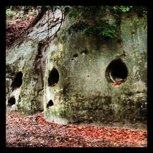 Holes in the wall.