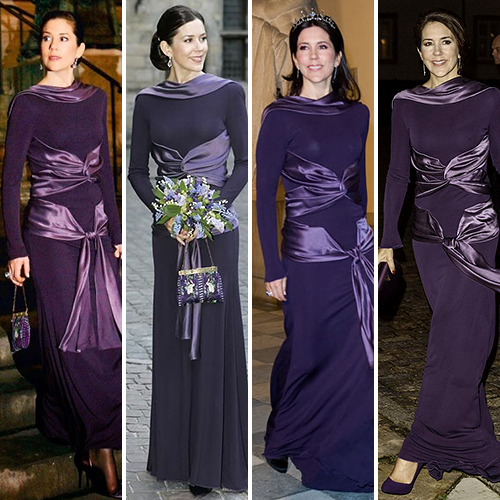 alexander mcqueen purple dress