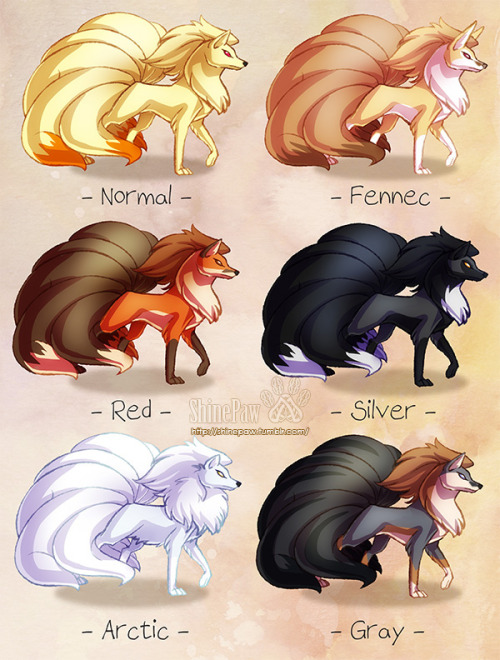 shinepaw:Some people were interested in the Ninetales version so here it is! :) It’s just the 