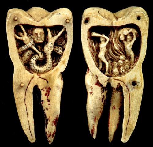 historyarchaeologyartefacts - The Tooth Worm as Hell’s Demon’,...