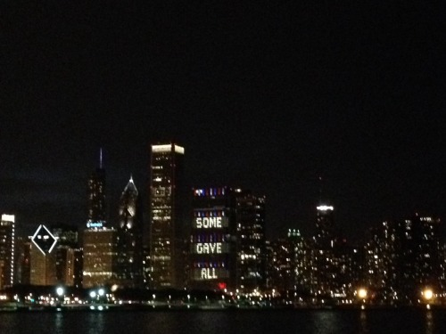 gay8:  Daniel da SilvaSome Gave All, 2014 The Chicago skyline on Memorial Day weekend. 