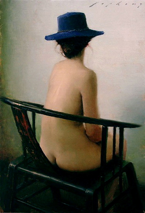 justineportraits: Jeremy Lipking          Blue Hat