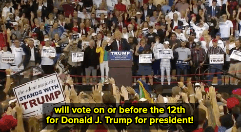 oncesupermerwholocktter:micdotcom:Donald Trump has Florida supporters raise their right hands and pl
