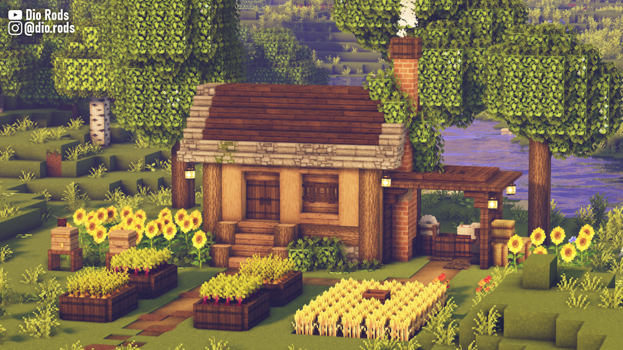 Minecraft: How to build a Simple Taiga Starter House