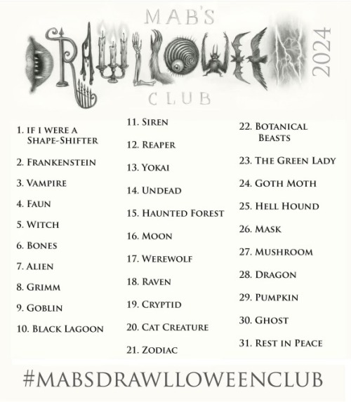 Officially Switching To The Drawlloween Prompt List