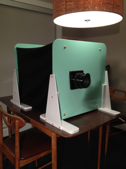 jeanloup:  Here’s some pics of the camera obscura I built and recently used to photograph Dane. It’s hard to see in the final camera image there’s a place to mount a DSLR just right of the lens. The image is projected on the back of the camera obsucra