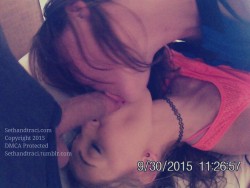 Sethandtraci:  Some Times When Girls Kiss Girls Dick Slips In The Middle  - Traci