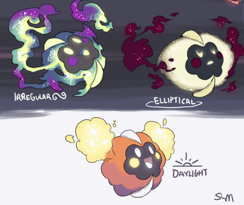shiny-miltank: Some good ol’ Cosmog variants I’ve been doin’ for the past few days