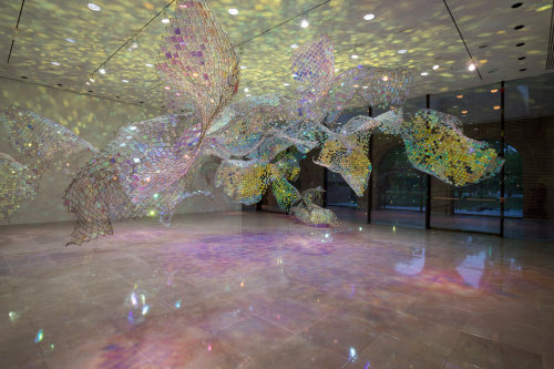 myampgoesto11:  Soo Sunny Park: Unwoven Light at Rice Gallery watch the video All photos © Nash Baker.  Just beautiful