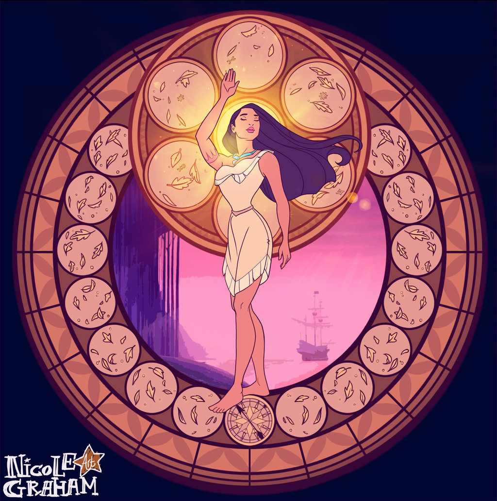 queen-nayya:  disneyforprincesses:   Kingdom Hearts Stained Glass FanArt: Disney